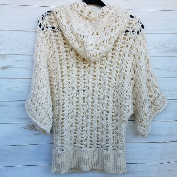Free People S pullover hoodie sweater crochet - Picture 5 of 8